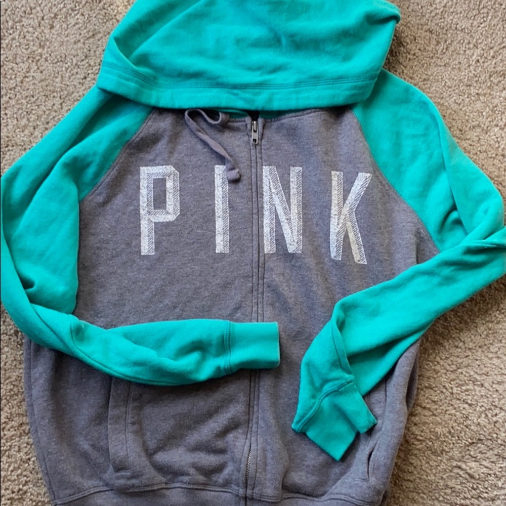 PINK full zip sweatshirt